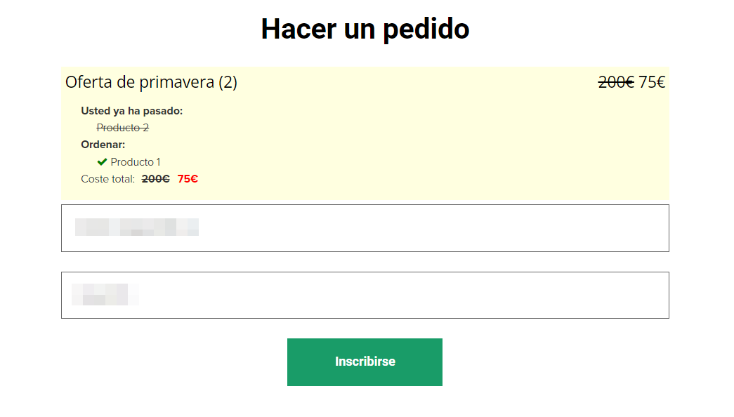 <p>
El importe del nuevo pedido se reducirá por el importe del descuento 25 + el valor del pedido anterior 100</p>
<p>
El importe del nuevo pedido se reducirá por el importe del descuento 25 + el valor del pedido anterior 100</p>