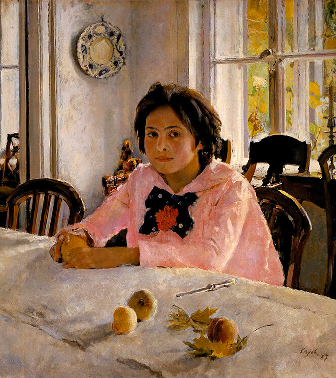 <p>
Девочка с персиками. Валентин Серов. 1887 г. Государственная Третьяковская галерея. </p>
<p>
Девочка с персиками. Валентин Серов. 1887 г. Государственная Третьяковская галерея. </p>