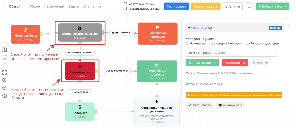 Типы блоков в тестировании