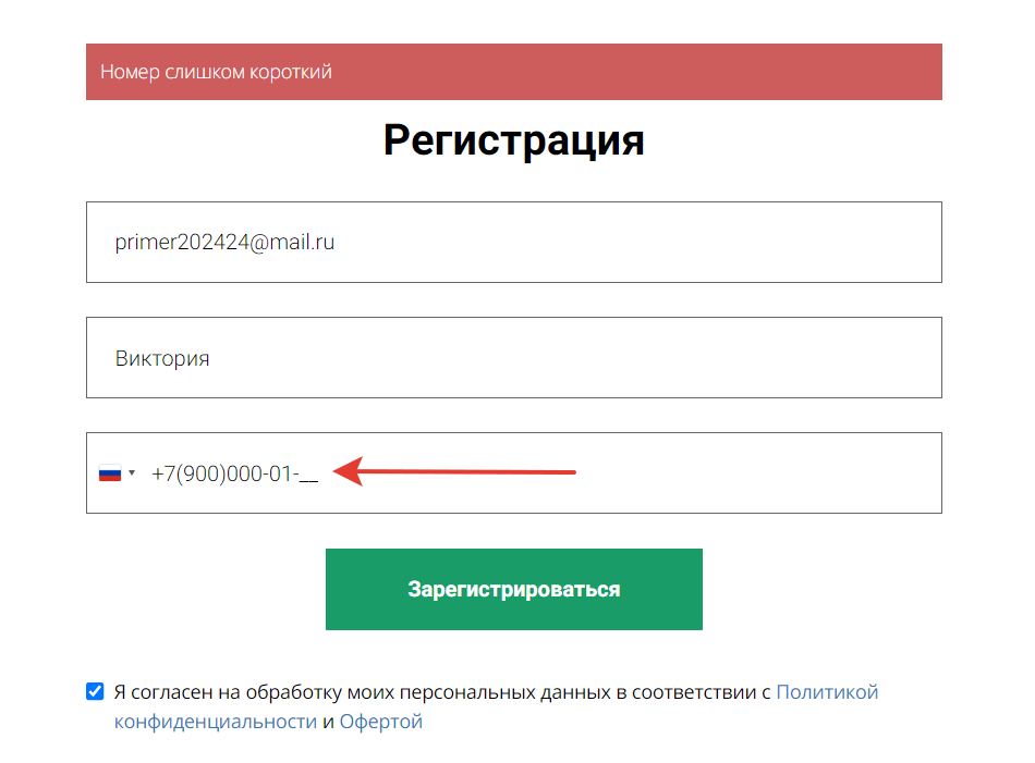 <p>Пользователь ввел недостаточное количество цифр</p>
<p>Пользователь ввел недостаточное количество цифр</p>