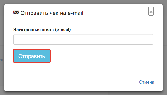 <p>
Поле для ввода e-mail покупателя	</p>
