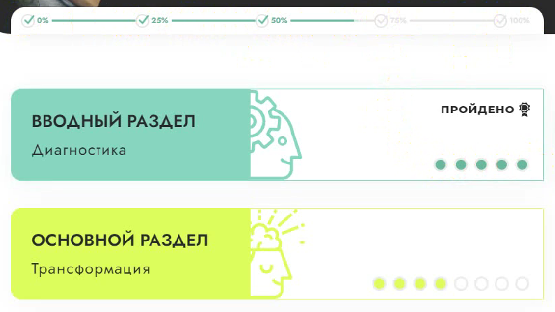 <p>% прохождения курса и прохождение уроков по подулям</p>
<p>% прохождения курса и прохождение уроков по подулям</p>