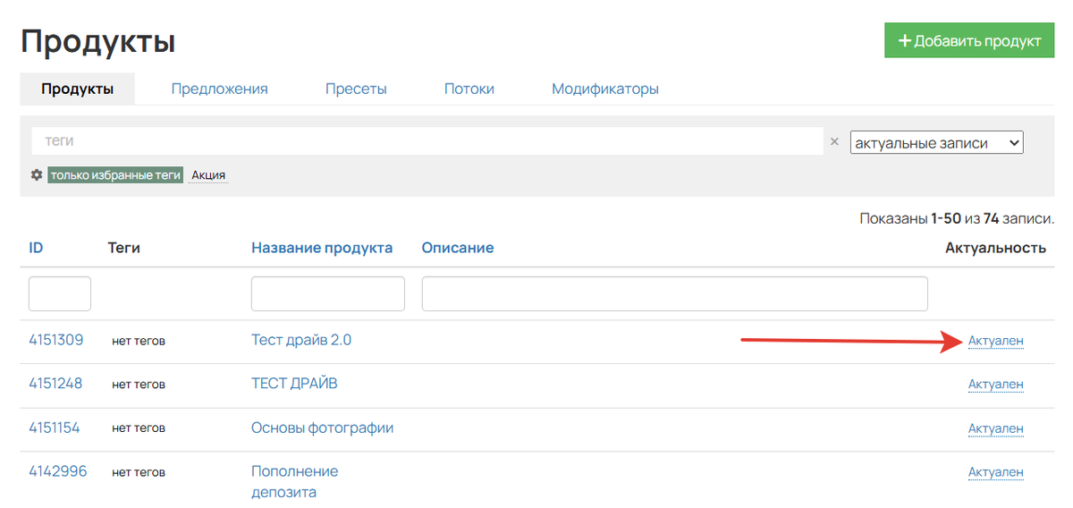 Как сделать продукт неактуальным