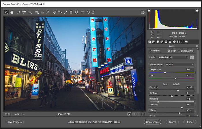 Camera Raw в Photoshop