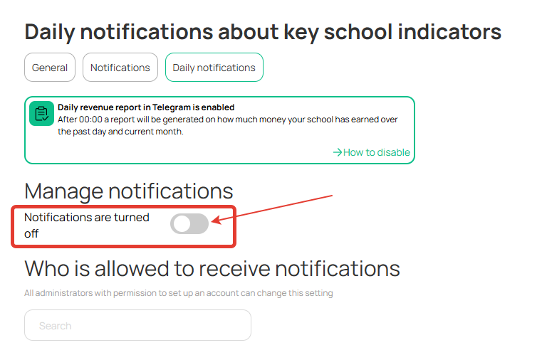 <p>Notifications are turned off</p>