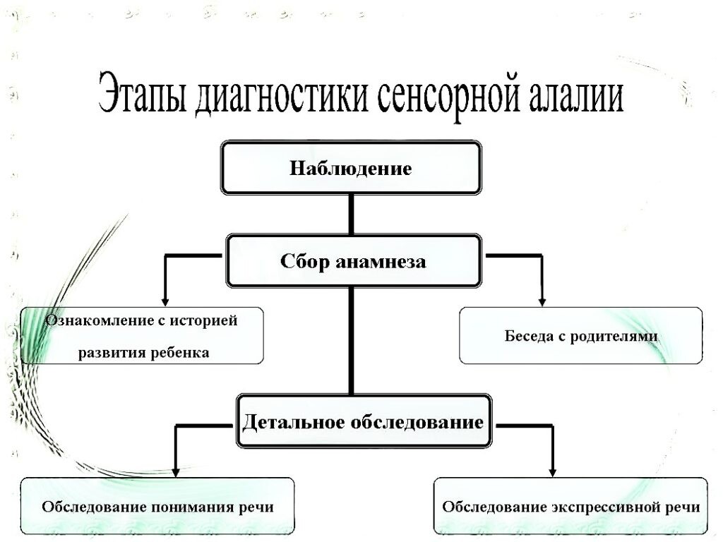 План работы при сенсорной алалии