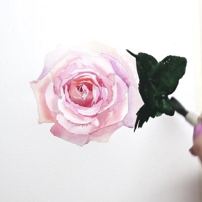 Painting Whimsical Flowers with Watercolor + Inks