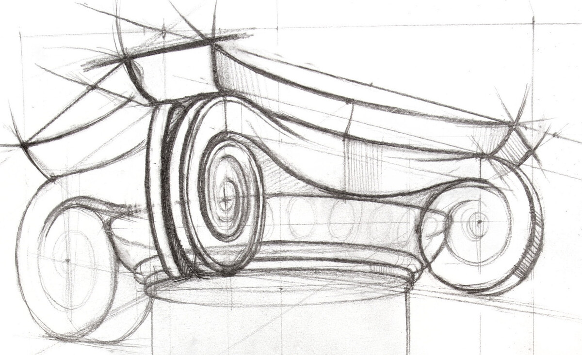 Построение сложных. Ионическая Капитель построение. Капитель линейно конструктивное построение. Линейно конструктивный рисунок капители. Линейное построение капители.