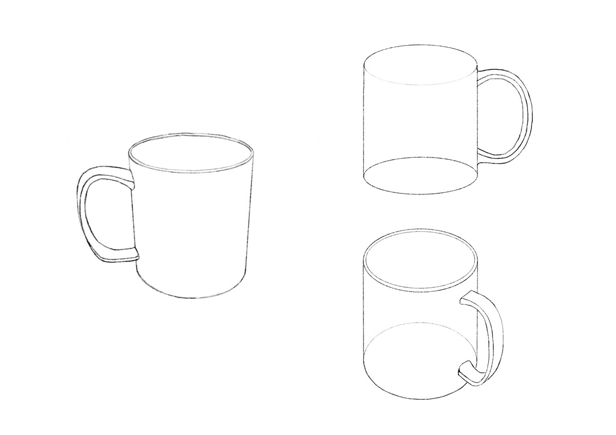 Кружка схема. Кружка для рисования. Рисование кружки. Схема рисования кружки. Кружка срисовать.