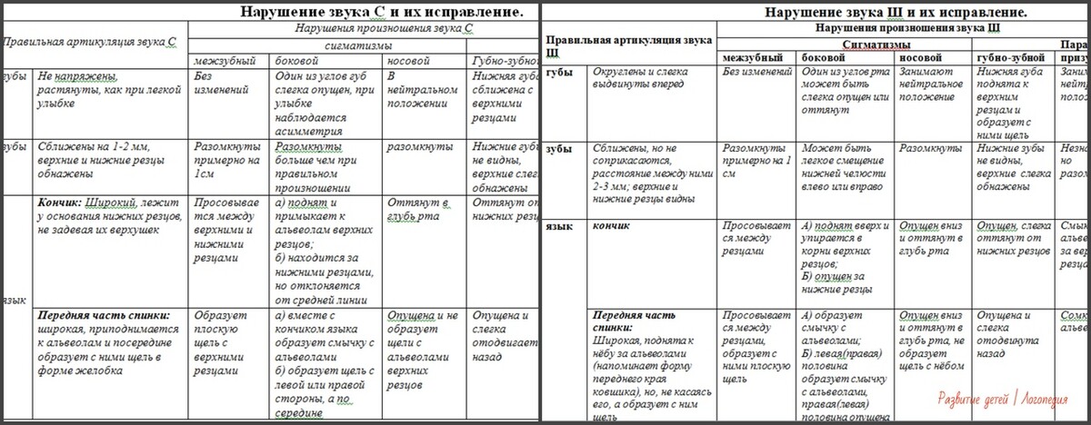 План работы по коррекции звукопроизношения