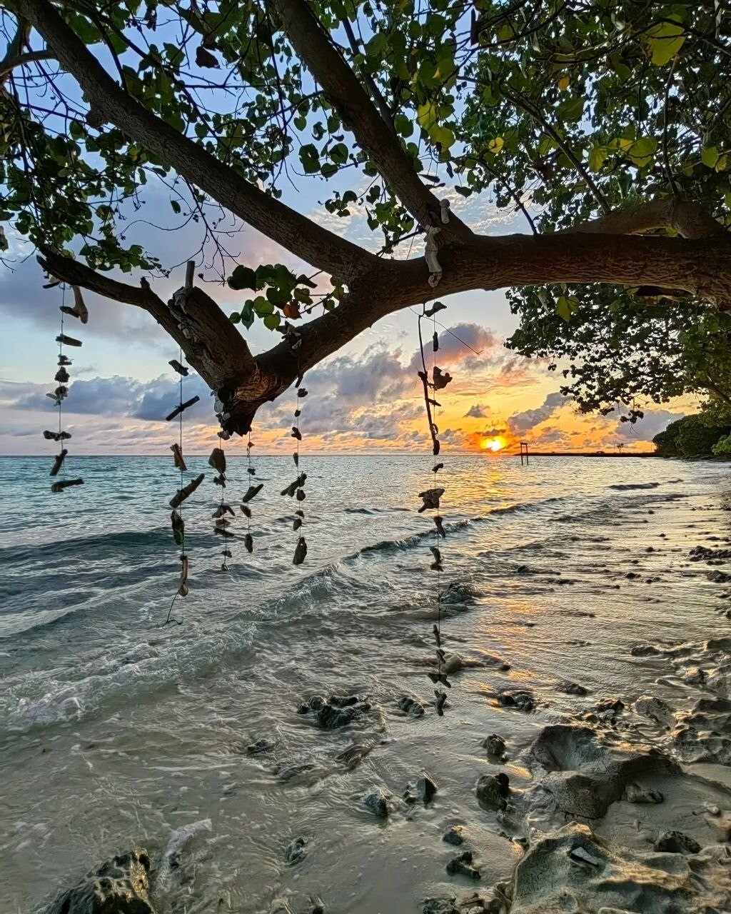 Закат на Мальдивских островах