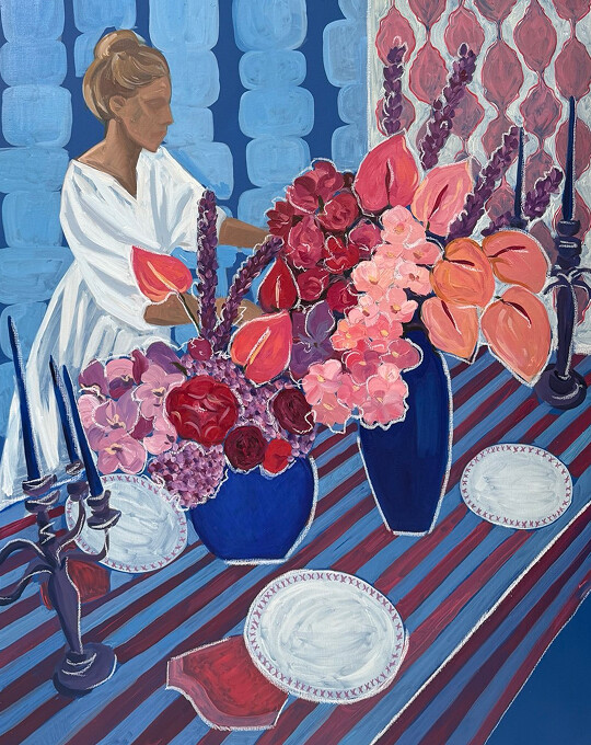 
		
		
		<p>Сервировка с кобальтовыми вазами, 2025</p><p>Холст, масло, масляная пастель</p><p>100 Х 120 cm</p>			