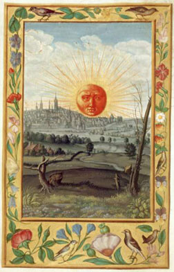 Солнце в Splendor Solis 16 век