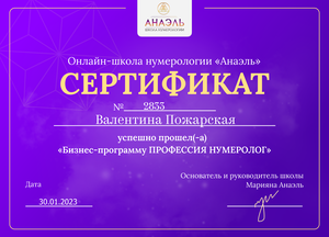 Сертификат 1